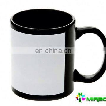 Black Printing Cup Full Color Changing Ceramic Magic Luminous Mug