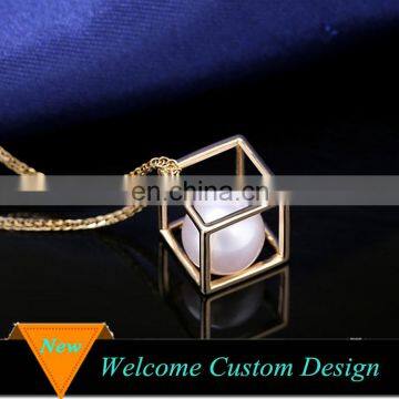 Top sale 16K Gold plated stereoscopic charm copper pearl cage pendant For Promotion