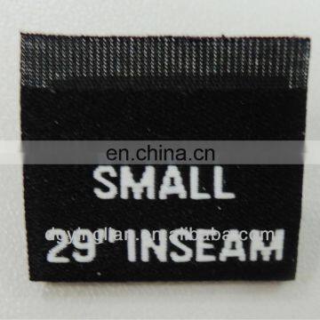 Custom middle folding clothing woven size labels