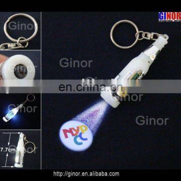 bottle shape projection keychain