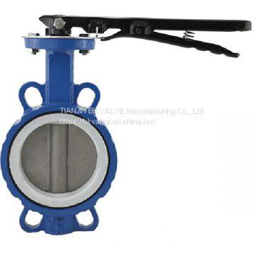 ptfe lined wafer butterfly valve  дроссельный клапан