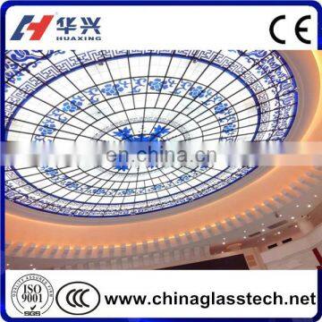 CE Approved Customized Architectural Stained Glass Ceiling Dome