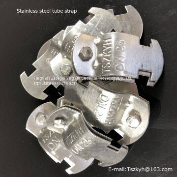 Stainless steel tube strap pipe clamp size:1inch  rail(hot galvanizing)