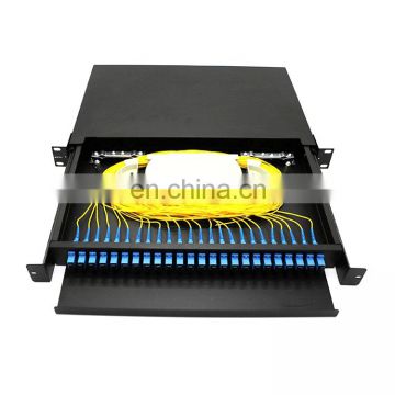 1U 2U Fiber Optic Termination Box 12 24 48 Port Fiber Patch Panel Rack Wall Mount