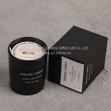 Neutral Aromatherapy Candles Without LOGO Black Glass Candles photo-2