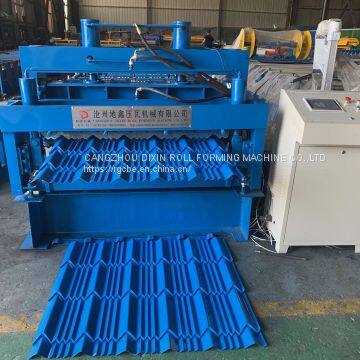 Steel Glazed Tile Double Layer Cold Roll Forming Making Machine photo-5