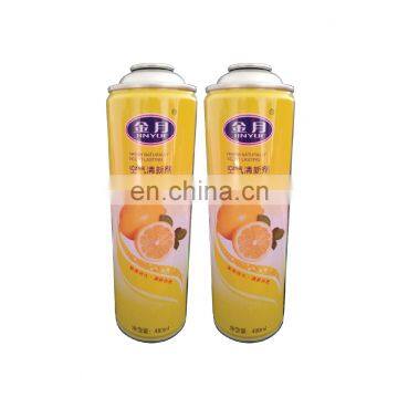 China room air freshener spray and empty aerosol can