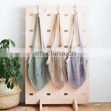 Colored cotton Fishnet string Crochet Tote Bag