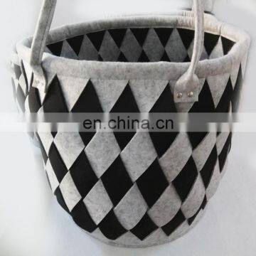 Foldable Knitted Felt Storage Laundry Baskets photo-4