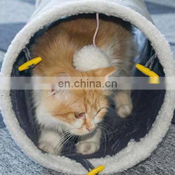 Supplier Indoor Outdoor Plastic Plush Collapsible Pet Toy Play Cat Tunnel photo-3