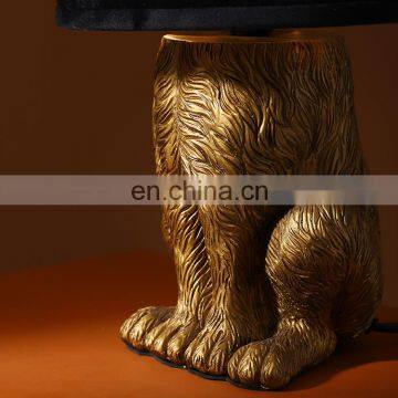 Rabbit Shape Resin Base Standing Table Decoration Antique Desk Nightstand Lamps for Bedroom photo-3