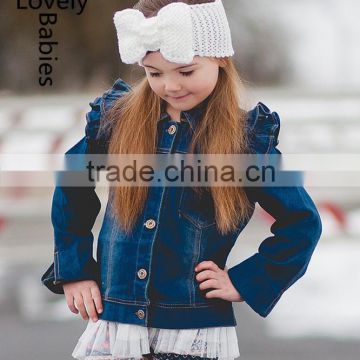 Toddler girl clothes boutique 2016 girls bule denim jeans jacket                        
                                                Quality Choice