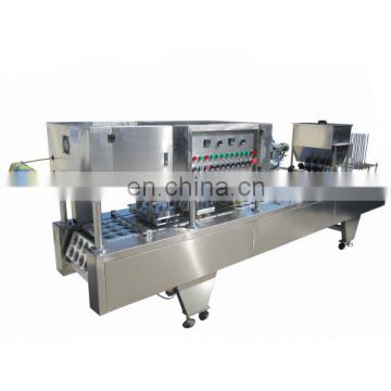 automatic small plastic jelly cup filling sealing machine