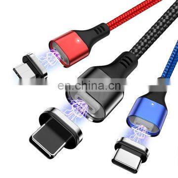 2020 Amazon Popular Micro USB Cable Mobile Phone Type-C IOS and 5V 3A Fast Charging USB Nylon Data Cable Transferring Charger