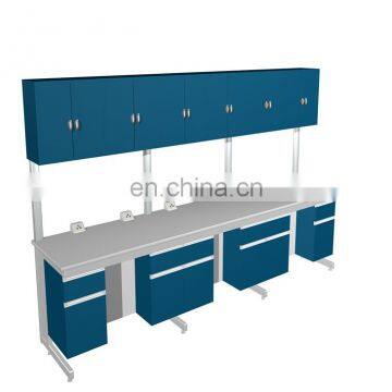 Epoxy resin top cheap price metal shell pathology lab table equipment with sink cabinet