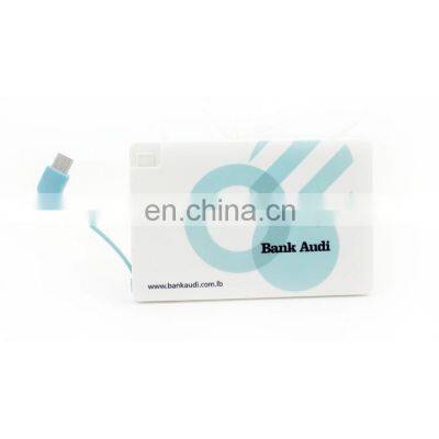 Small Size Card Power Bank 2500mah Portable Phone Charger Wholesale Mini Power Bank photo-4