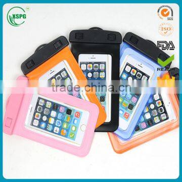 Clear plastic pvc cell phone waterproof bag