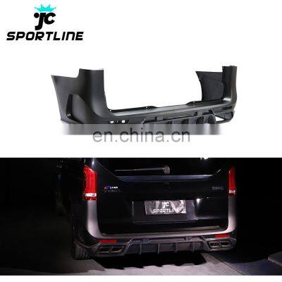 Carbon Fiber V-Class W447 Rear Car Bumper for Mercedes Benz Vito V220 V250 Van 15-19