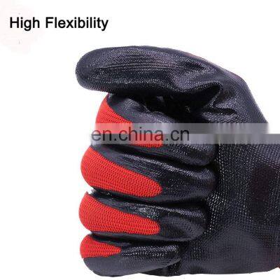 Cheapest Anti Slip Smooth Nitrile Coated Gloves Nitrile Construction Work Gloves Oil Resistant Industry Gloves For Asphalt photo-4