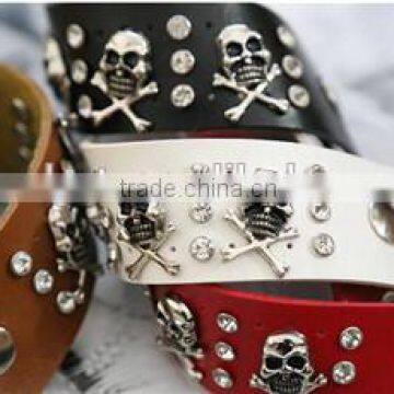 New Style Broader Skull Men Bracelets With Rivet and Studs photo-3