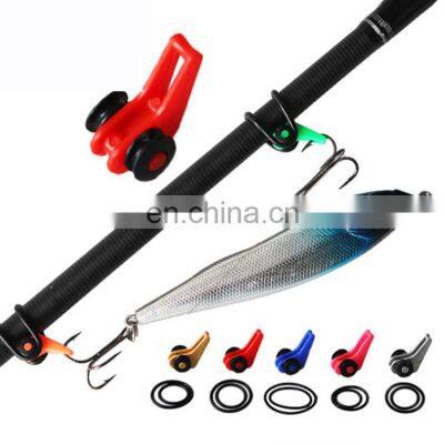 Multiple Color Plastic Fishing Rod Pole HooK Keeper Lure Spoon Bait Treble Holder Small Fishing Accessories