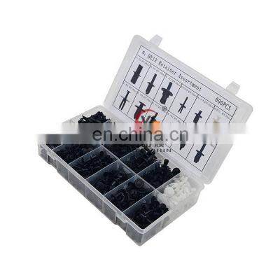 690pcs retainer plastic nylon push clips for car 12kinds He12