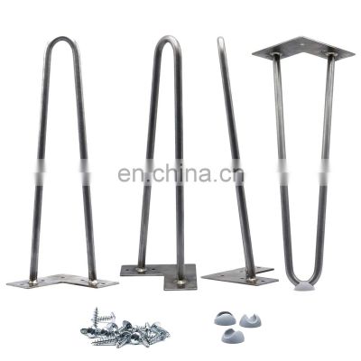 Hairpin Legs Black Wholesale Cheap Round Iron Steel Restaurant Desk Feet Metal Bench Coffee Dining Furniture Table Hairpin Legs