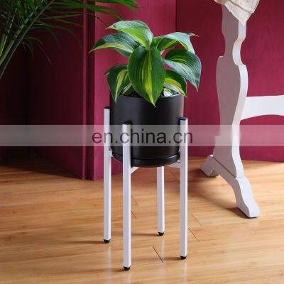 Plant Stand White Home Decor Modern Mid Century Display Holder Rack Wrought Iron Adjustable Indoor Flower Pot Metal Plant Stand