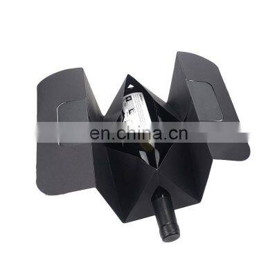 Innovate Triangle Black Folding Card Board Gift Bag With Paper Handle Champion Storage Box