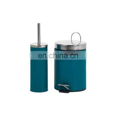 Customized Bathroom Set Powder Coating Bin Toilet Brush Hotel Trash Bin photo-4