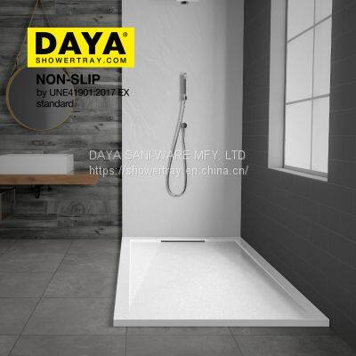 Marble resin modern light bathtub replacement shower tray