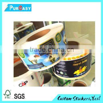 2016 shanghai Custom self adhesive stickers printed for frozen food