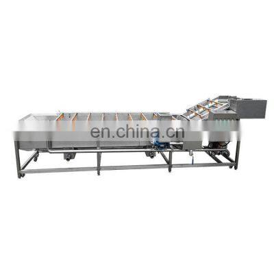 Industrial Air Bubble Vegetable Washing Machine Line  Automatic Fruit Leaf Vegetable Washing Machine