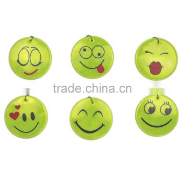 High visible reflective sticker sheets smile face