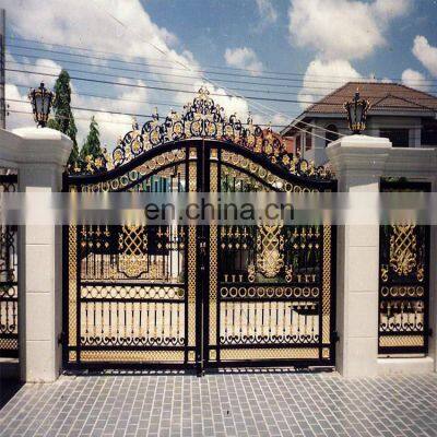 new design simple wall crafts tubular wrought iron  front yard entry gate fences designs royal outdoor