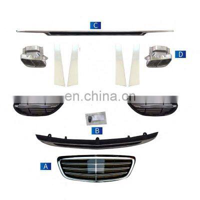 Grille Front Bumper Trim Rear Bumper Trim Exhaust Tips Car Parts For Mercedes Benz 2014-2017