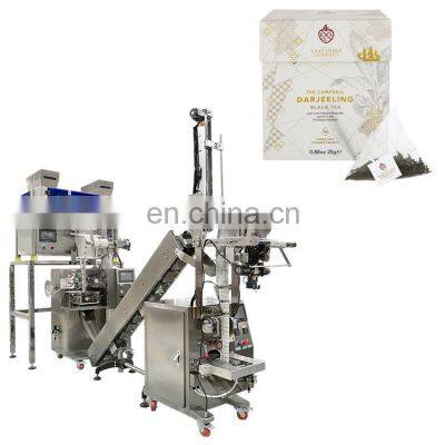 Automatic inner and outer tea bag packing machine small pyramid tea packing machine tea leaves nylon packing machine