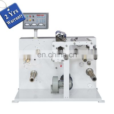 UTS450S 76 40 24MM Roll to Roll Automatic Self Adhesive Sticker Label Slitting Cutting Rewinding Machine with Rotary Shafts