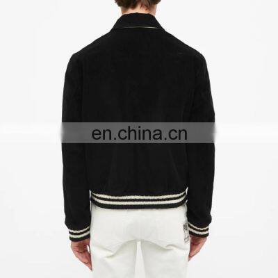 100% Polyester Satin Varsity Bomber Baseball Winter Jacket Woodland Men Jacket photo-3