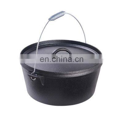 36cm Chinese Cast Iron Wok Pan With Wooden Handle photo-5
