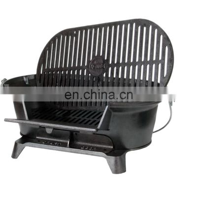 Custom cast iron durable outdoor charcoal bbq grill camping stove