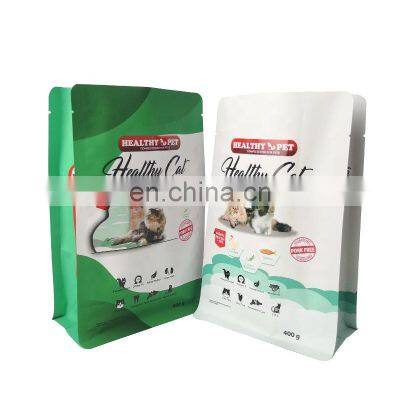 400g Cat Food Zipper Stand up Pouches Custom Printed Flat Bottom Pet Dog Food Packaging Bag photo-3