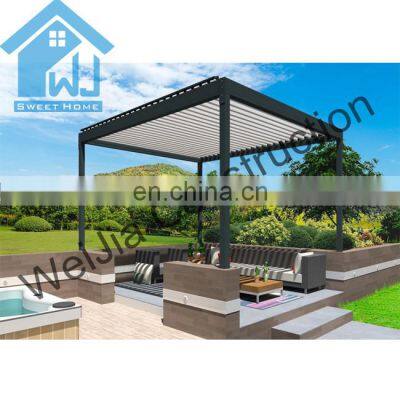 patio automatic movable motorized rain cover louvre roof