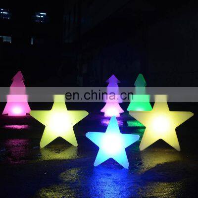 led modern Christmas tree /Christmas decorations garden light tree star lamp waterproof color changing outdoor decorative lights