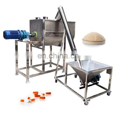 Horizontal Mini Stainless Steel Double Ribbon Helical Blender Industrial Online Batch Water Milk Powder Mixer