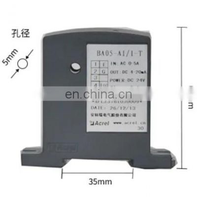 DC24V power supply Acrel AC current sensor directly access current transformer  input 0 10A OUTPUT 0 10V  BA05-AI/V