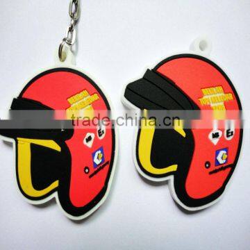 factory custom PVC keychain for motorcycles, leather keyring for gifts