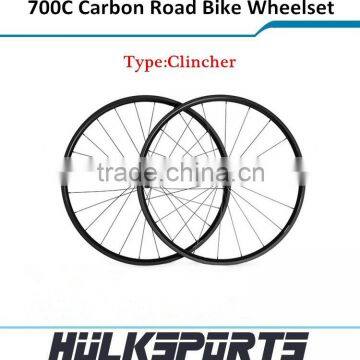 700C 24mm clincher carbon road bicycle wheels 23mm width wheelset top sell carbon road wheels