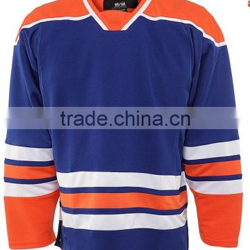 Custom color and size wholesale blank hockey jersey