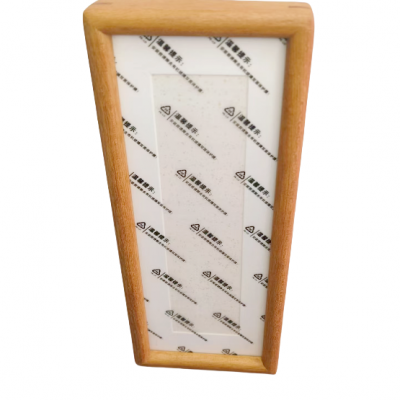 30*11cm Xuan Paper Thickened Wooden Marble Style Golden Teak color Frame
